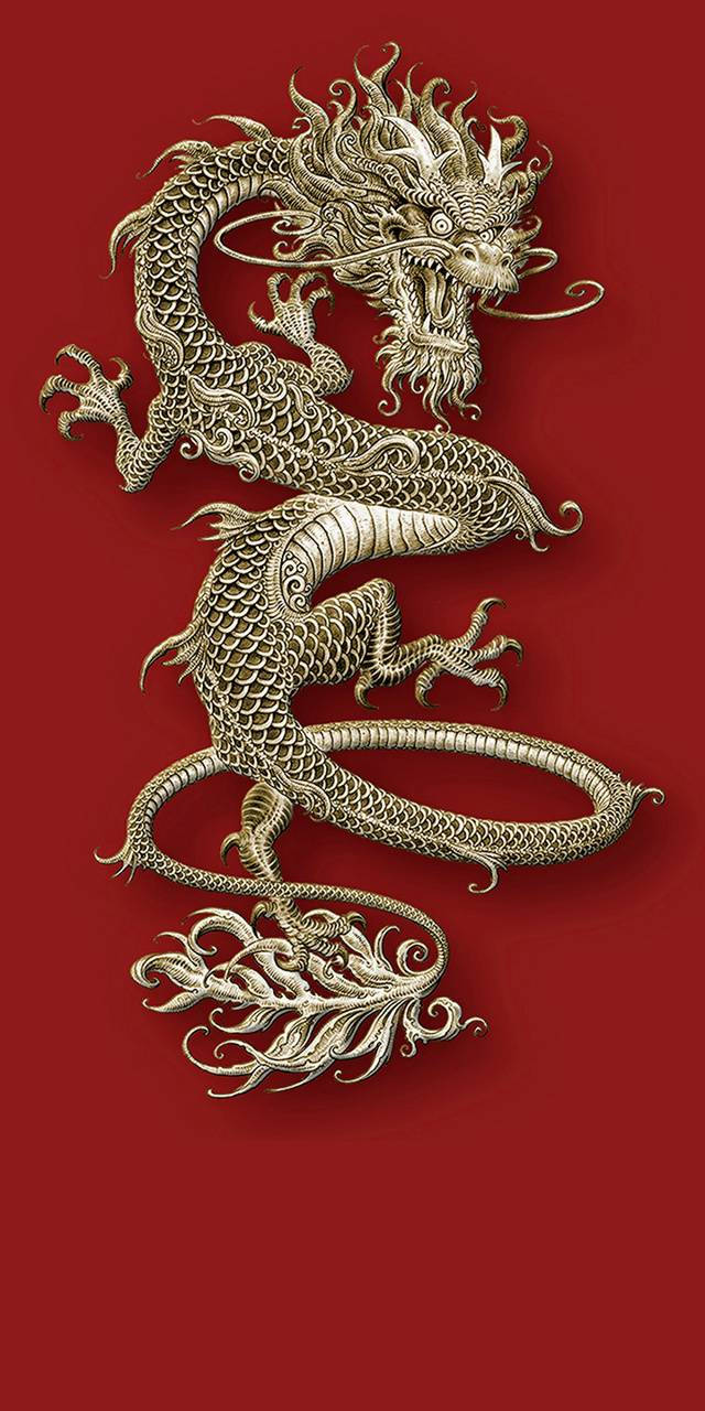 Golden Dragon Pin Wallpaper