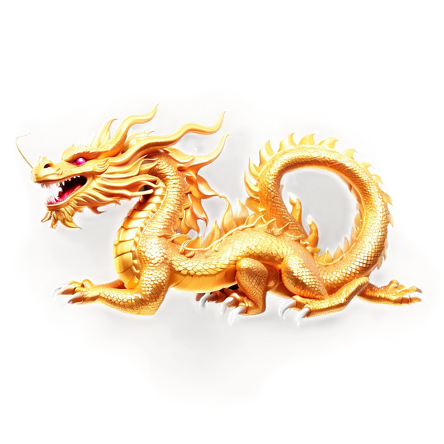 Download Golden Dragon Statue Png Kgp | Wallpapers.com