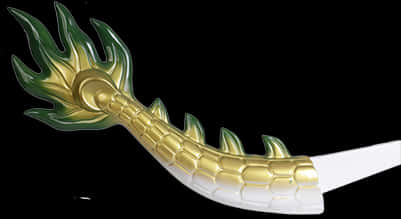 Golden Dragon Sword Illustration PNG