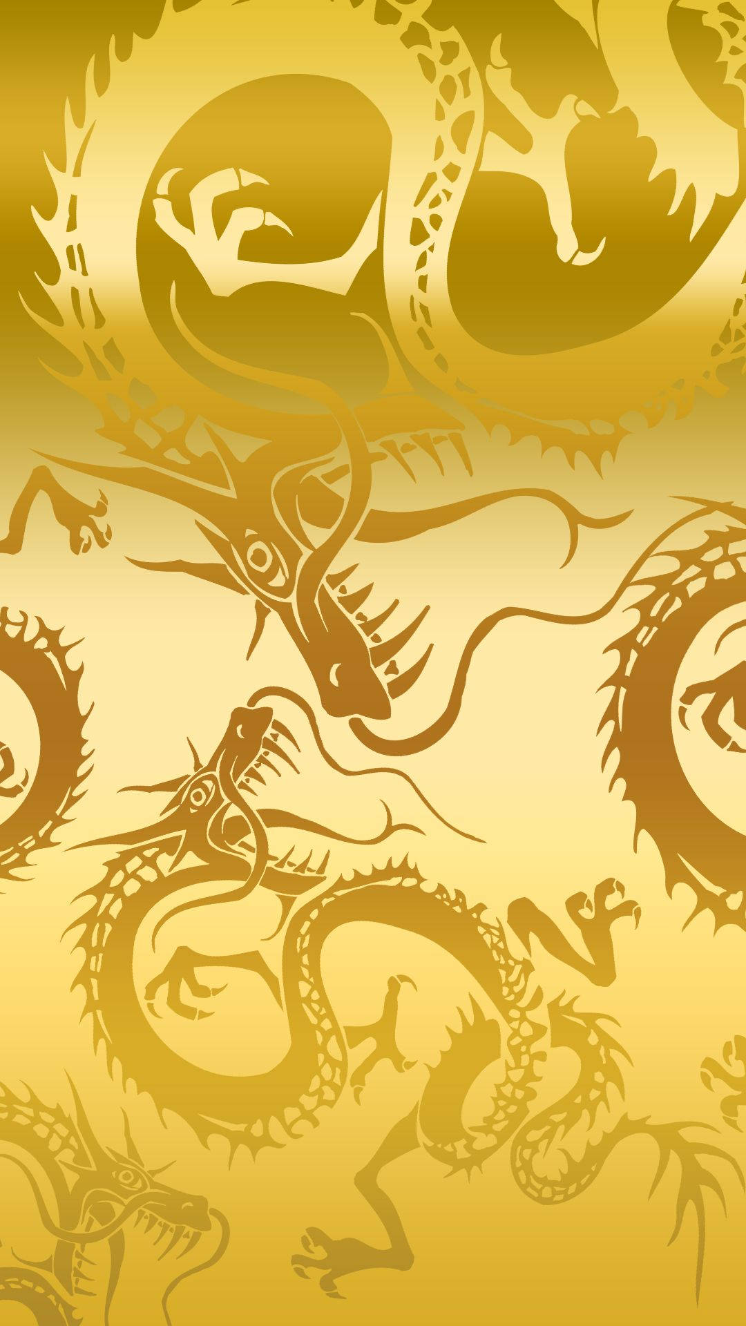 Golden Dragon Vector Art Wallpaper