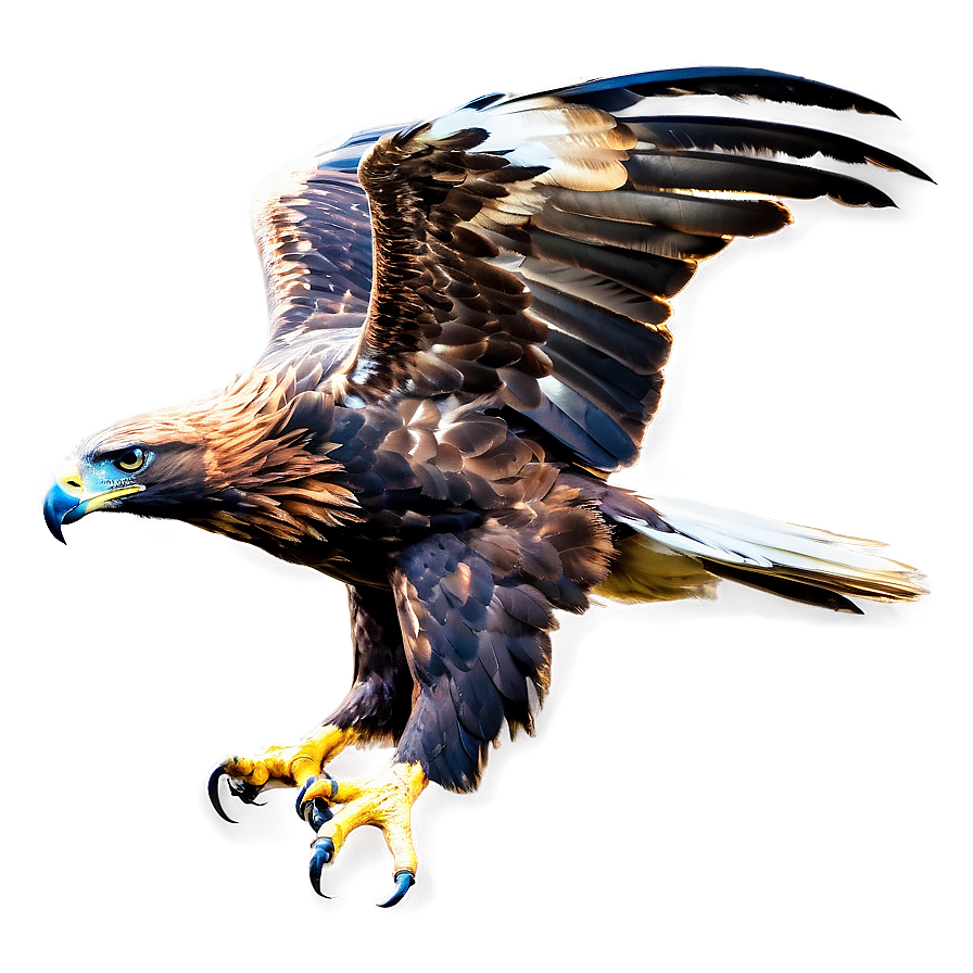 Golden Eagle Flapping Wings Png Xkj54 PNG