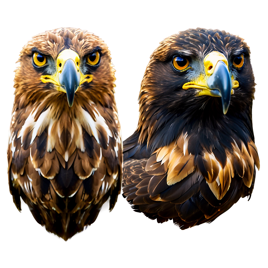 Golden Eagle Head Tilt Png Qin16 PNG