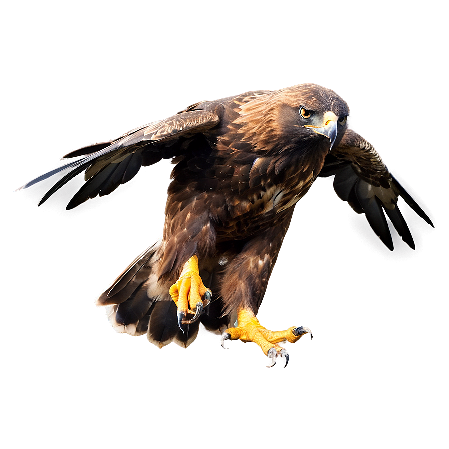 Golden Eagle Hunting Pose Png Rdb54 PNG