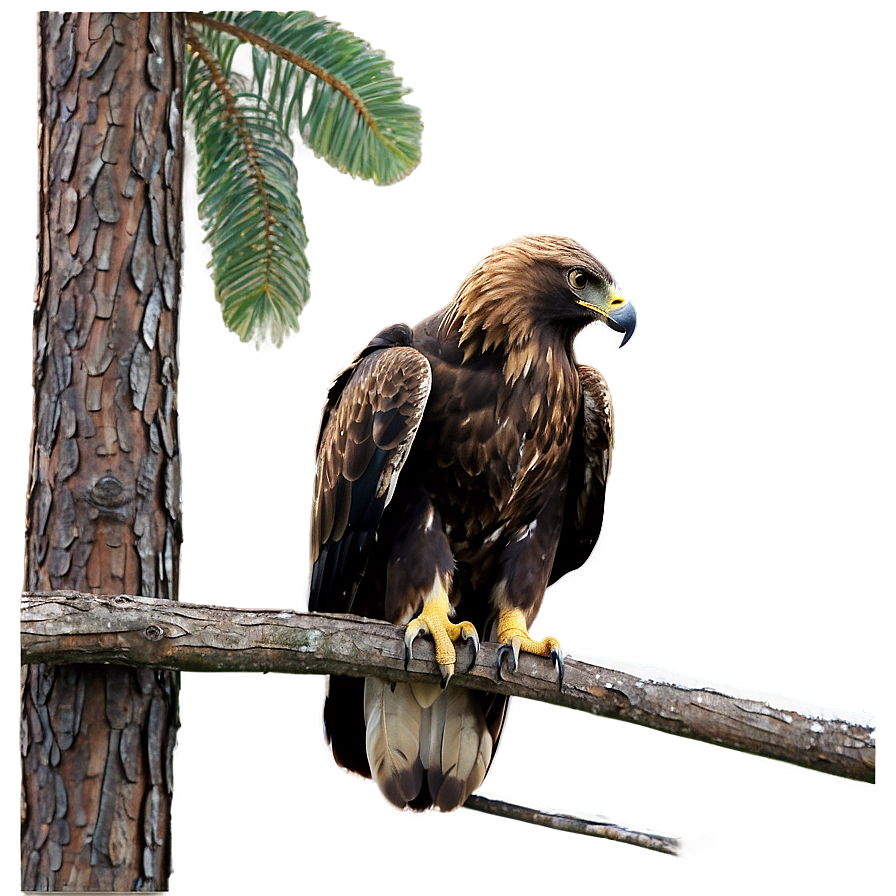 Golden Eagle In Forest Setting Png 32 PNG