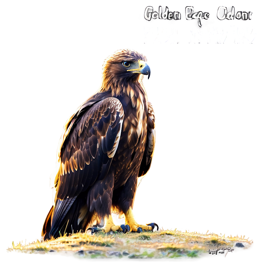 Golden Eagle In Golden Hour Light Png 06202024 PNG