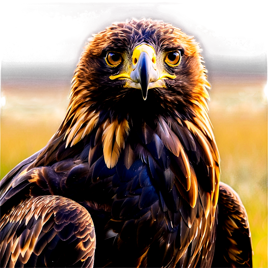 Golden Eagle In Golden Hour Light Png Jxj18 PNG