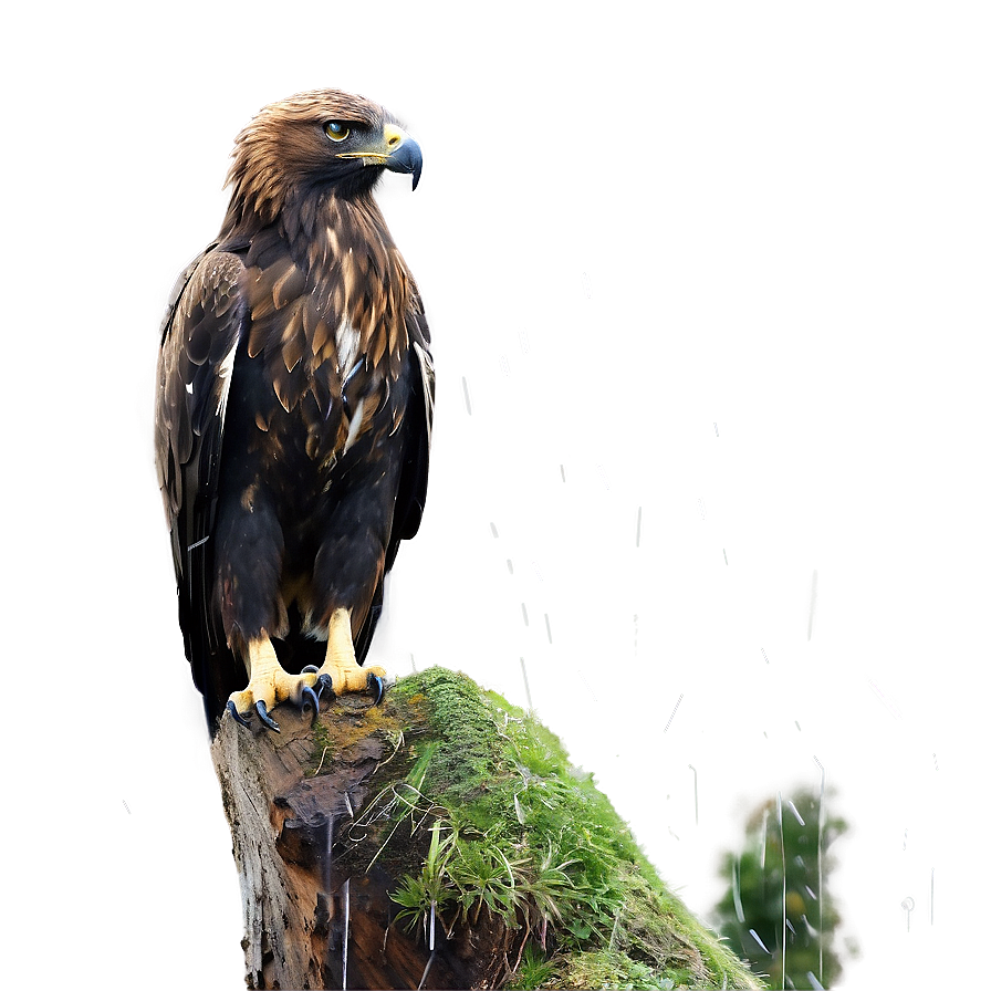 Golden Eagle In Rain Png 06202024 PNG