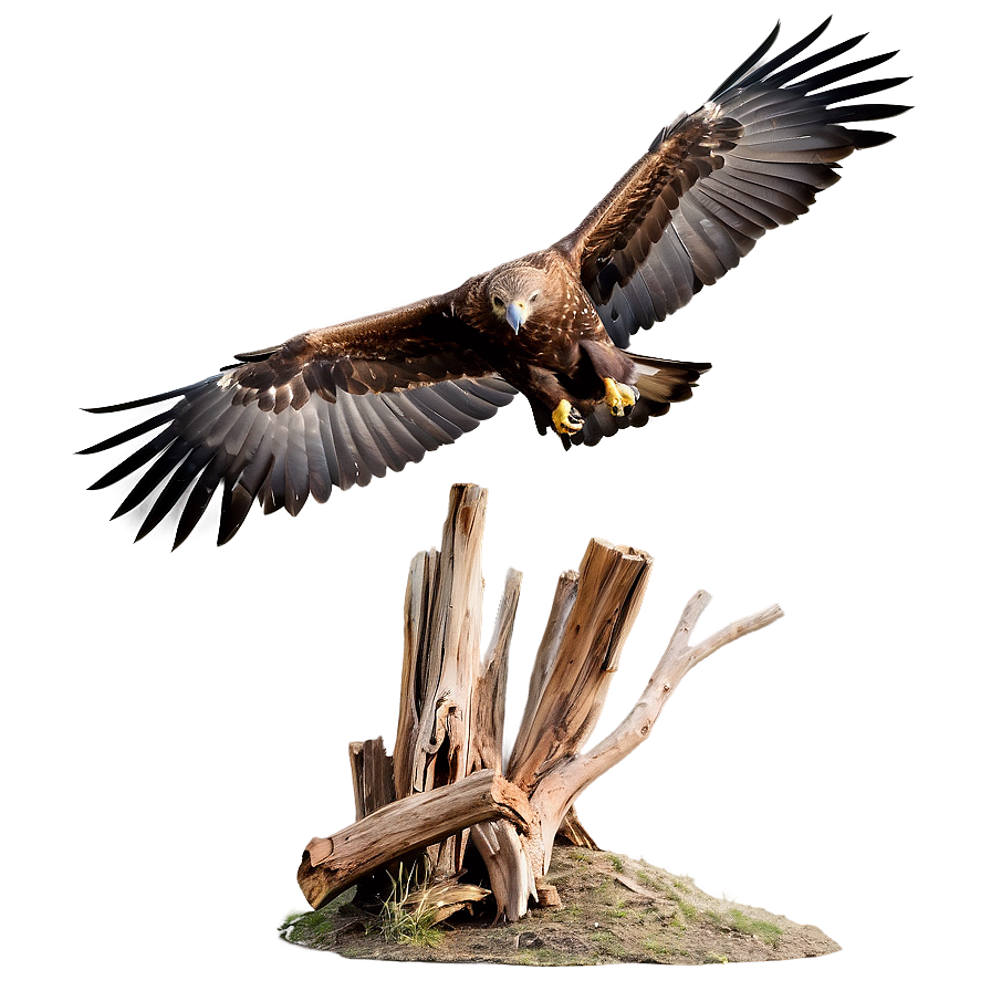 Golden Eagle In Rustic Landscape Png Abp40 PNG