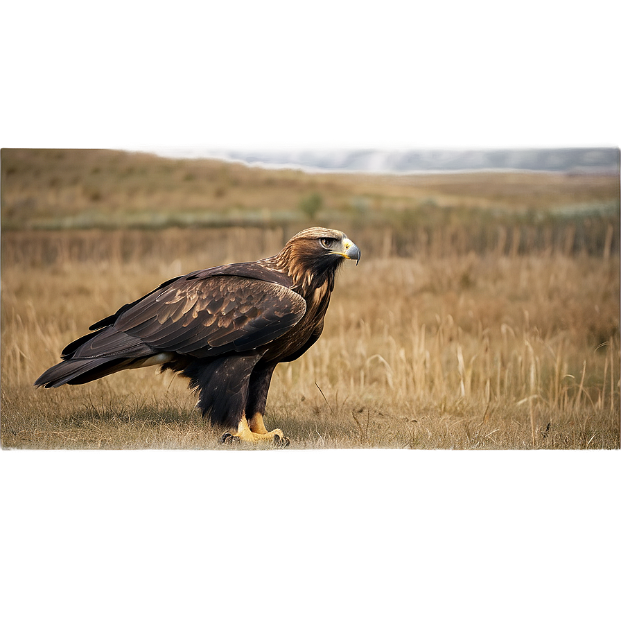 Golden Eagle In Rustic Landscape Png Mgy PNG