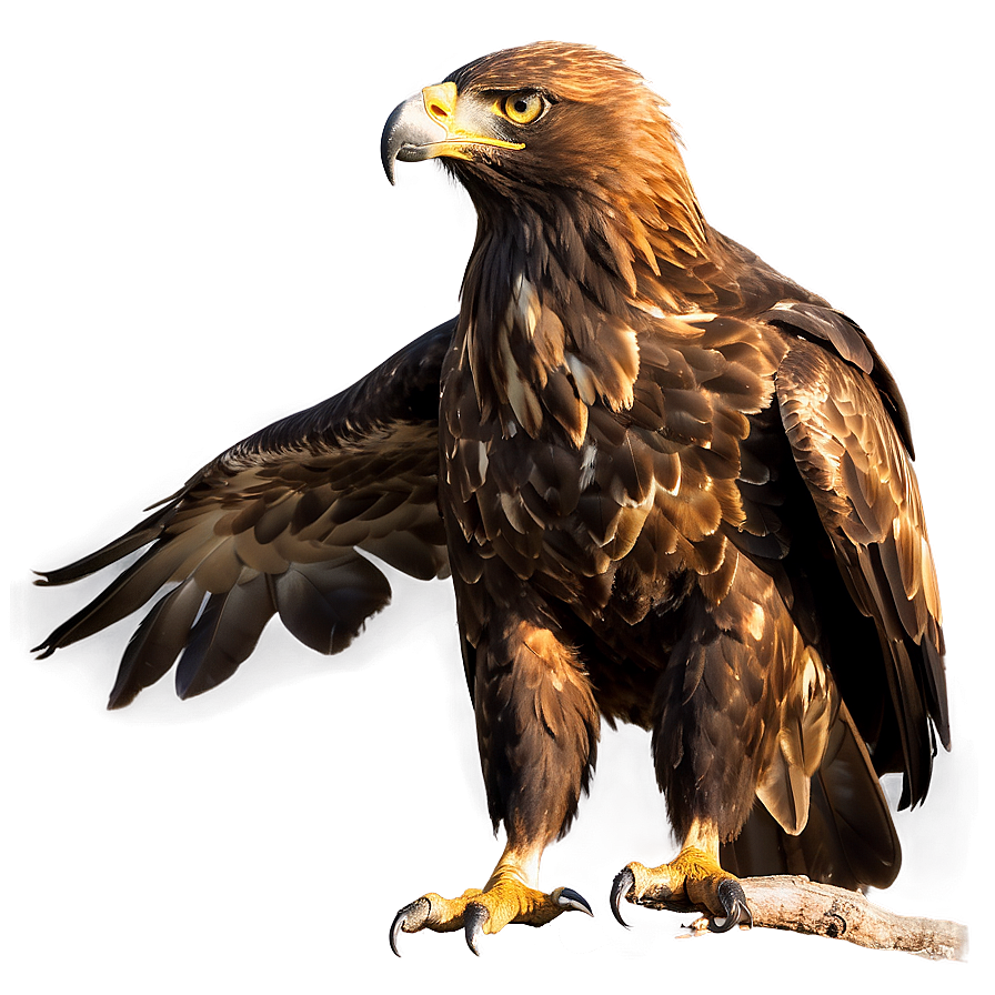 Golden Eagle In Sunset Light Png Kpa18 PNG