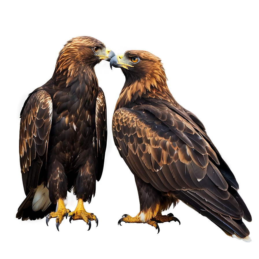 Golden Eagle Pair Bonding Png 06202024 PNG