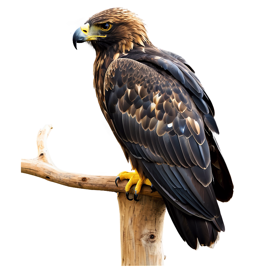 Golden Eagle Perched Png Bmv PNG