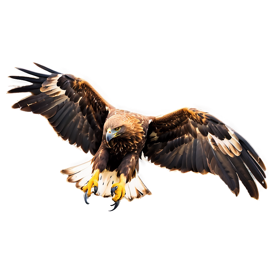 Golden Eagle Wings Spread Png Guc53 PNG