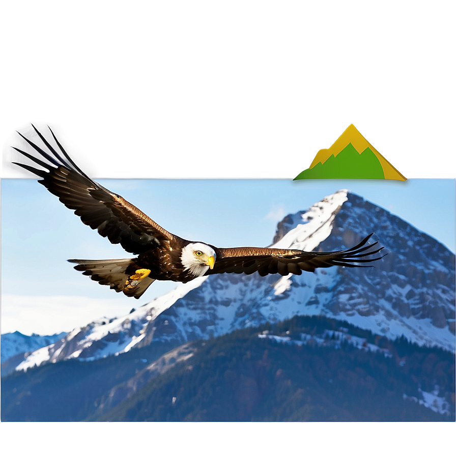 Golden Eagle With Mountain Backdrop Png Aci PNG