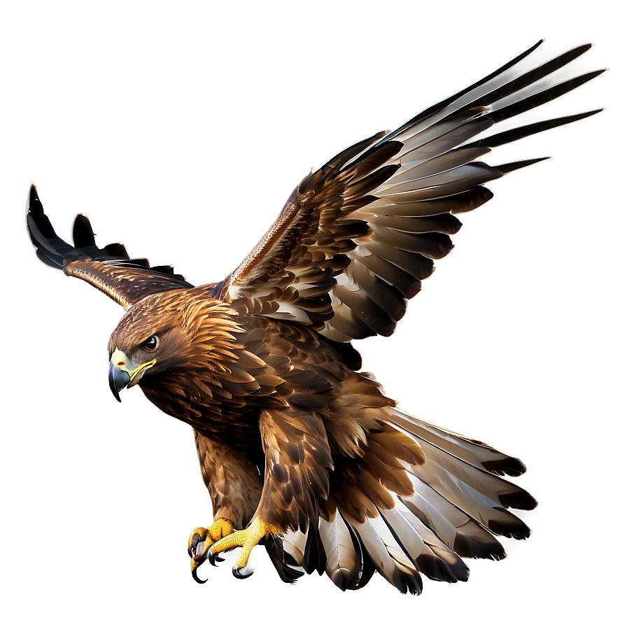 Golden Eagle With Spread Tail Feathers Png 06202024 PNG