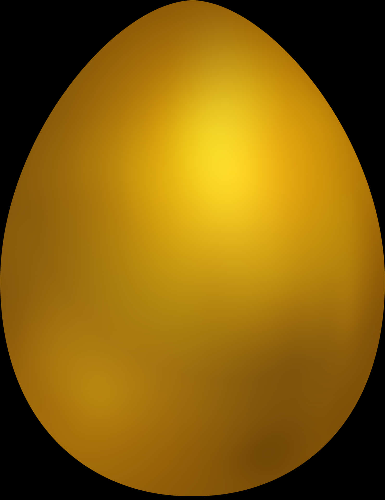 Golden Egg Black Background PNG