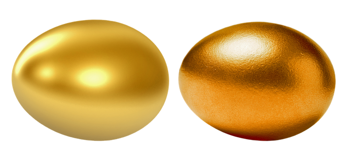 Golden Eggs Black Background PNG