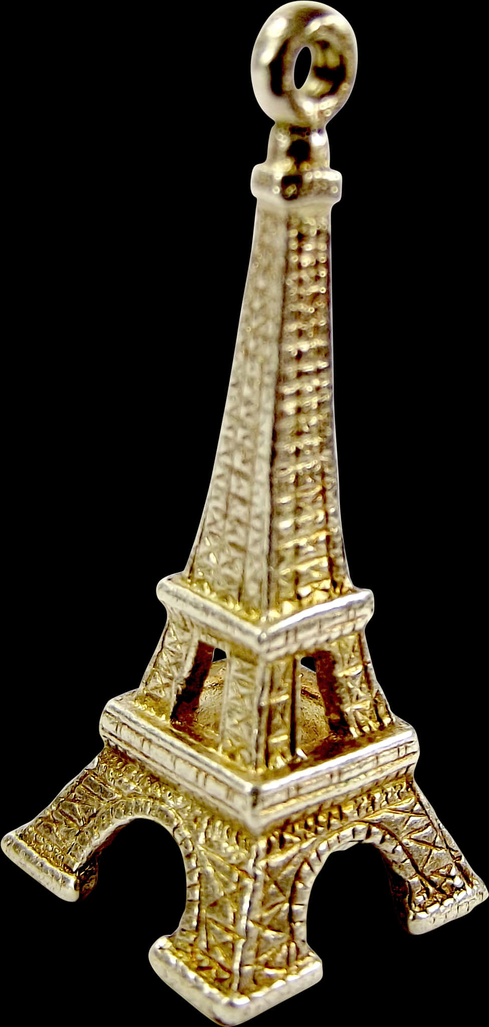 Golden Eiffel Tower Figurine PNG