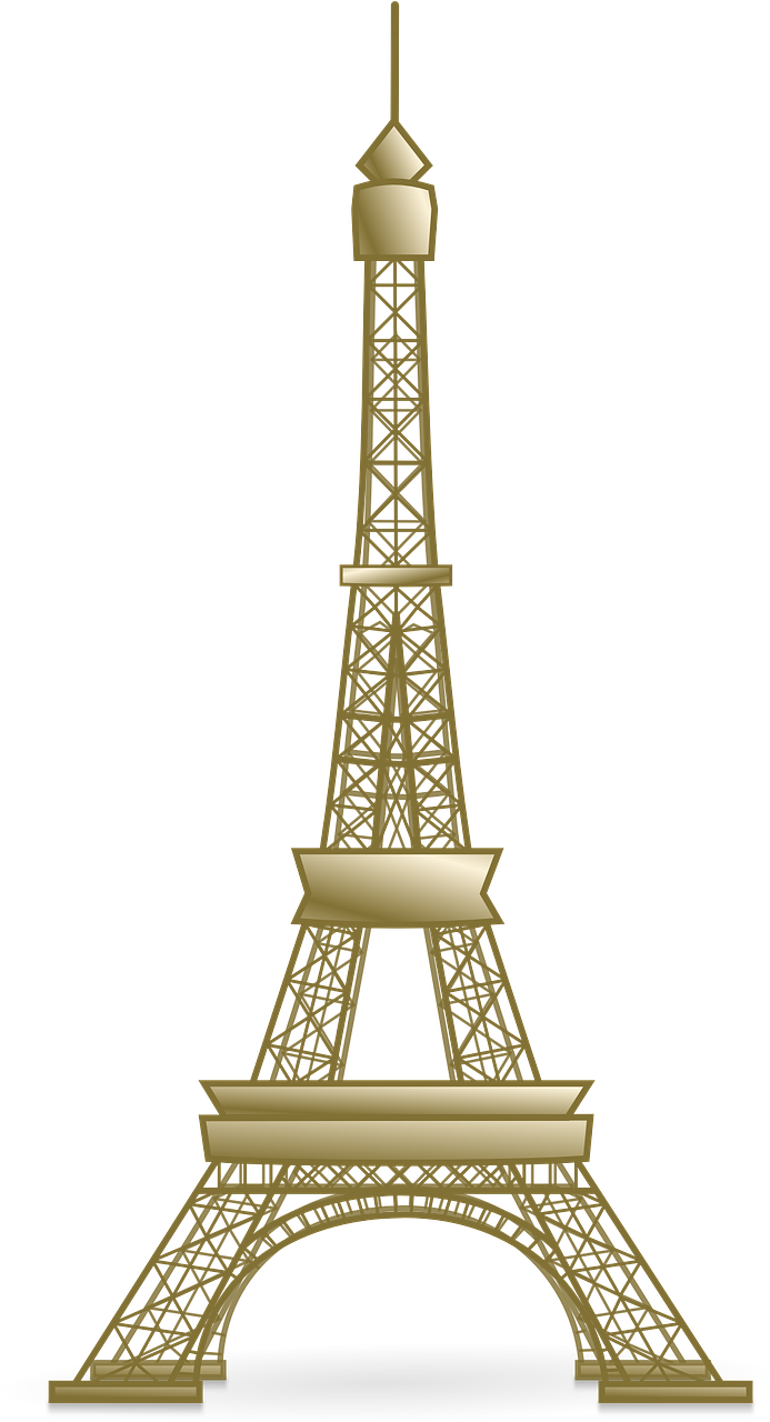 Golden Eiffel Tower Illustration PNG