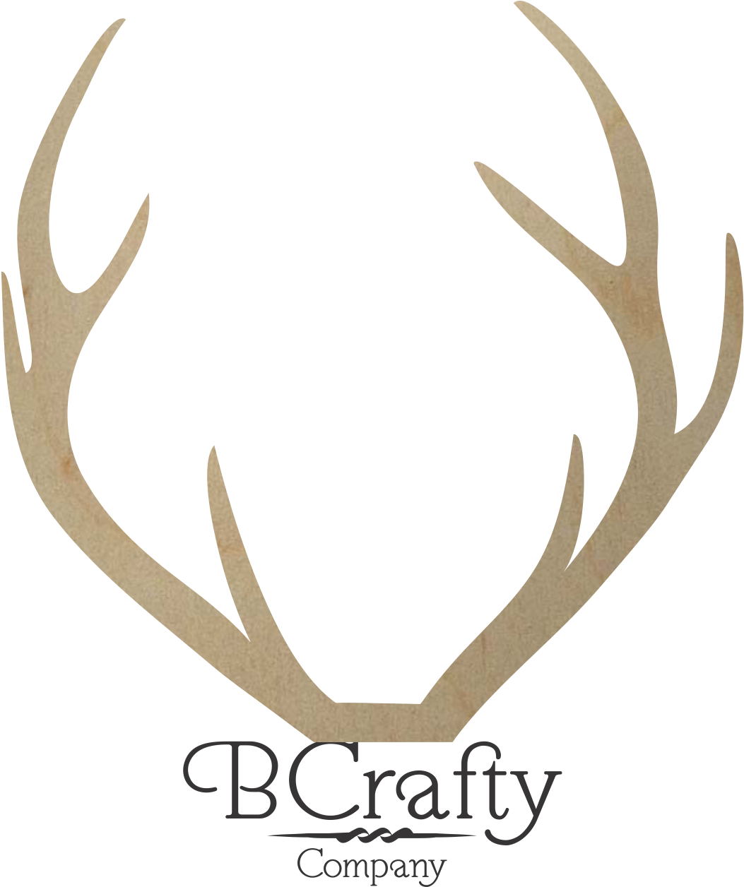 Golden Elk Antlers Logo PNG