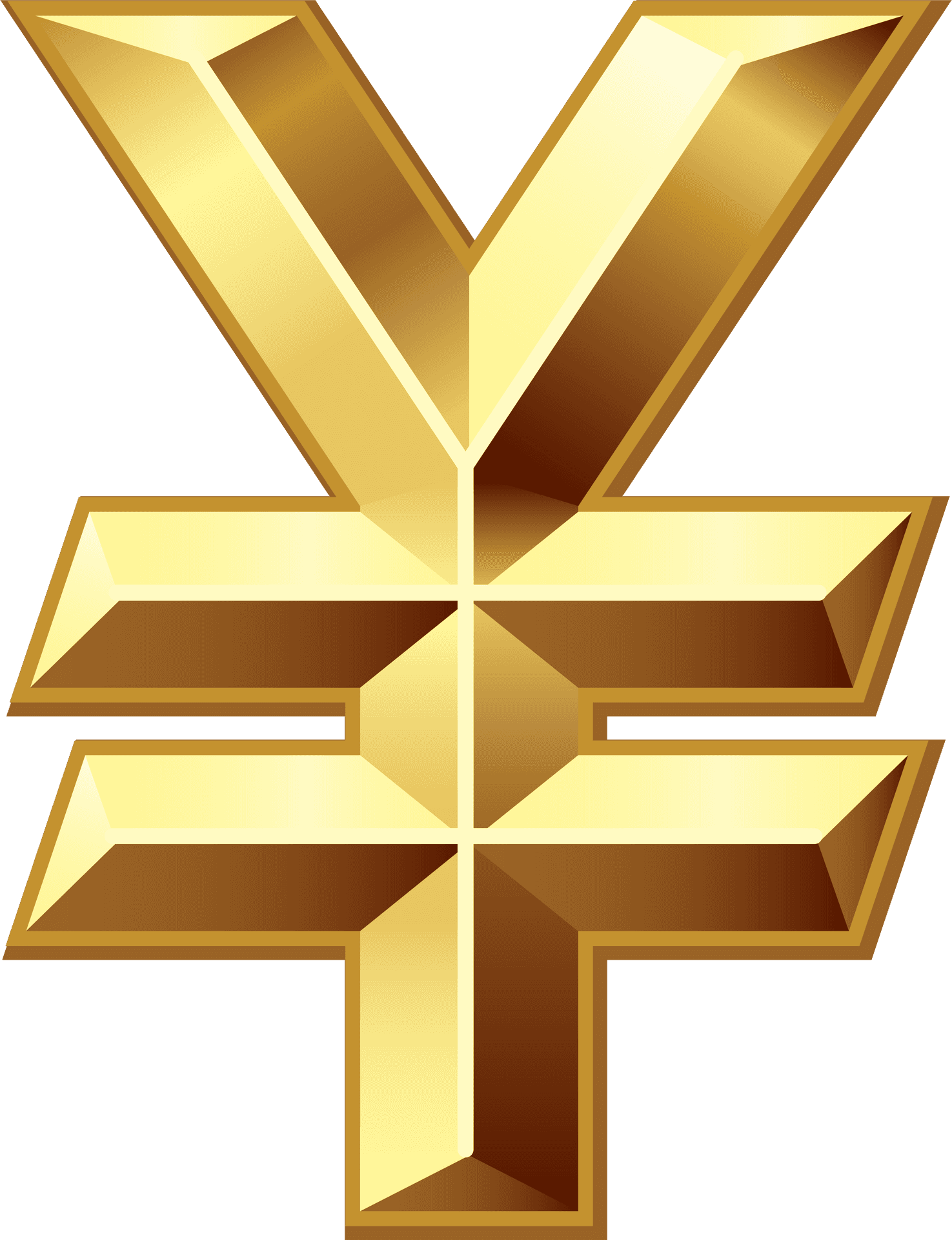 Golden Euro Symbol Graphic PNG