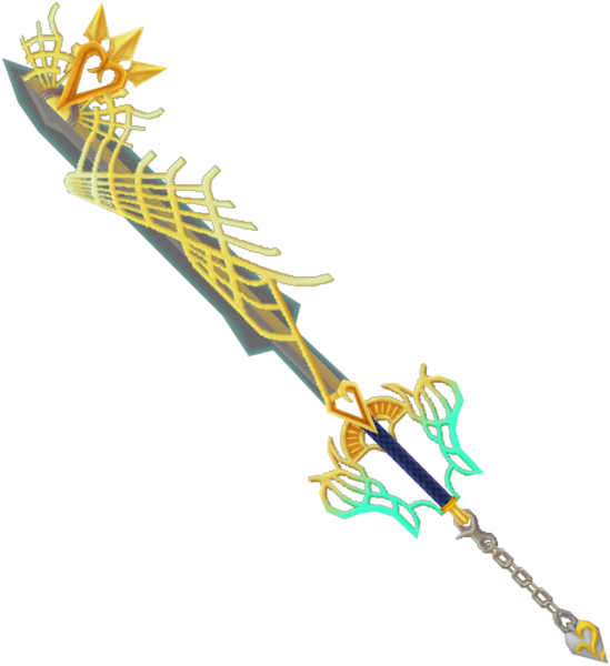 Golden Fantasy Sword Design PNG