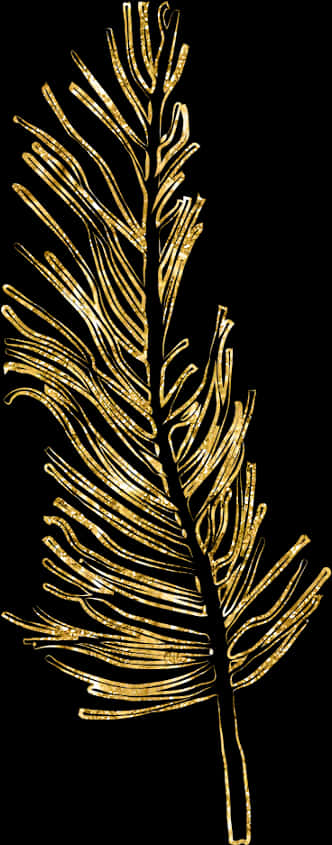 Golden Feather Artwork PNG