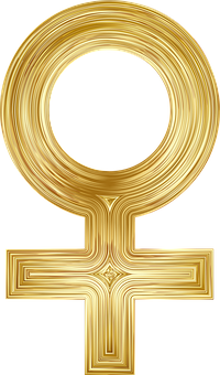 Golden Female Symbol PNG