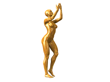 Golden_ Figure_of_ Woman PNG