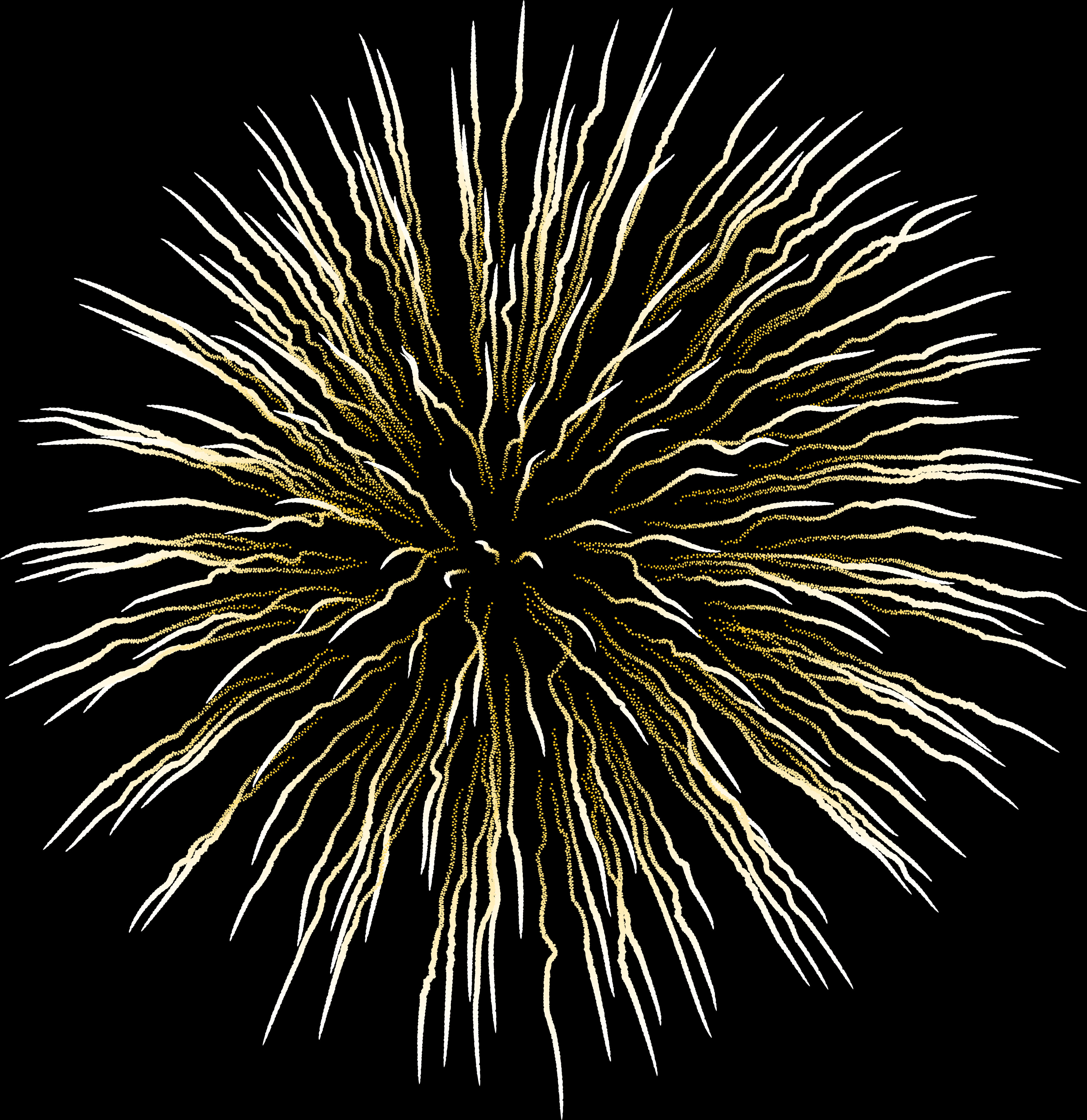 Golden Firework Explosion Diwali Celebration PNG