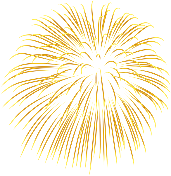 Golden Firework Explosion PNG