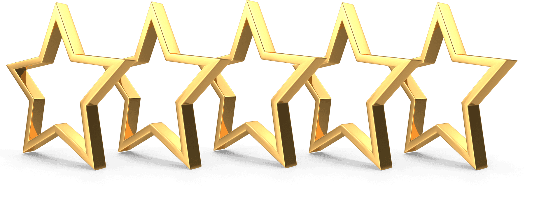 Golden Five Star Rating PNG