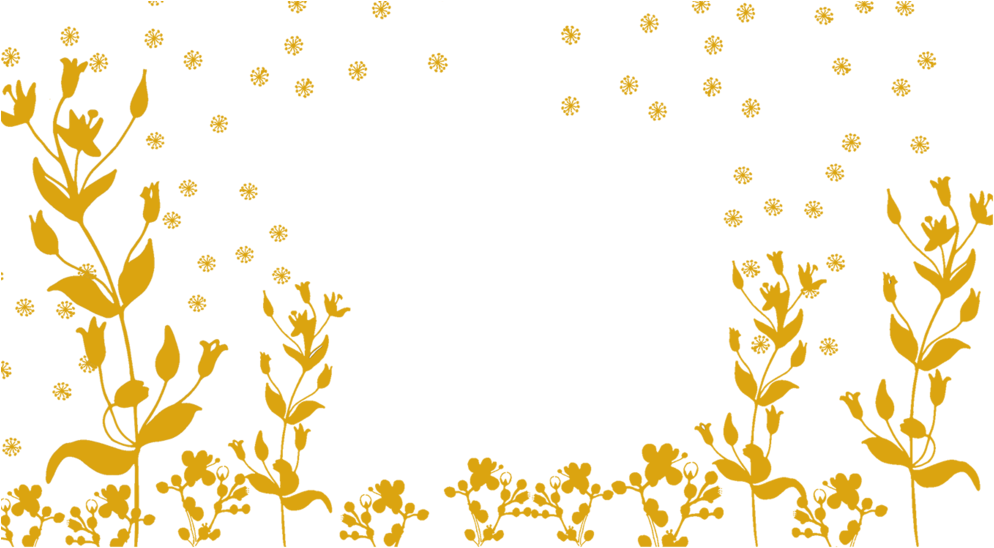 Golden Floral Patternon Teal Background PNG