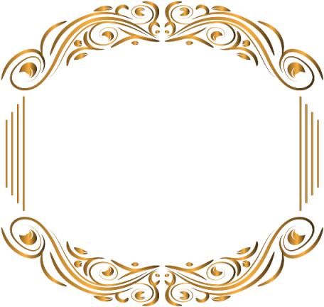 Golden Flourish Frame Vector PNG