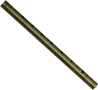 Golden Fluteon Black Background PNG