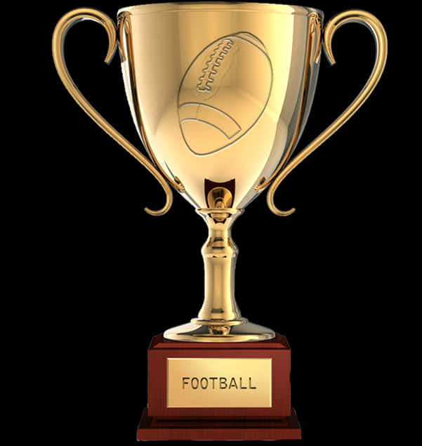 Golden Football Trophy PNG