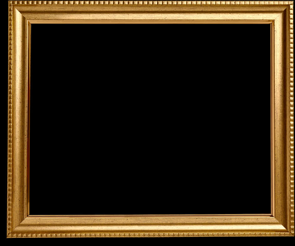 Golden Frame Black Center PNG