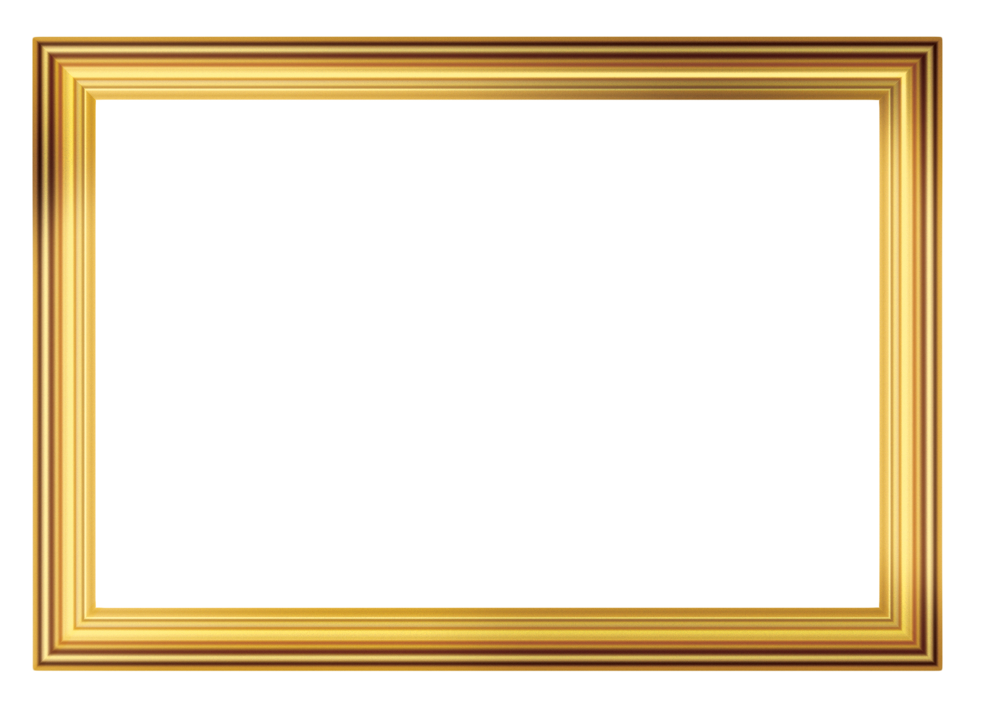 Golden Frame Empty Background PNG