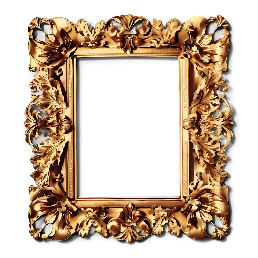 Golden Frame For Art Png Ame PNG