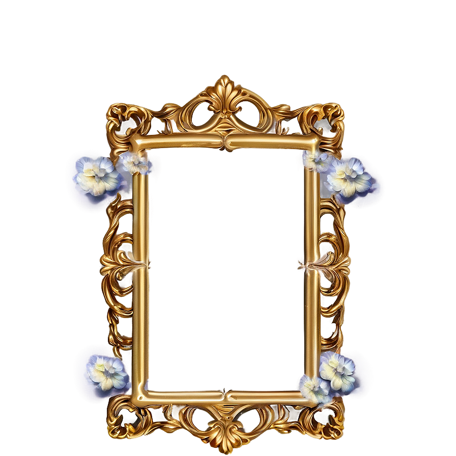Golden Frame For Wedding Png 05252024 PNG