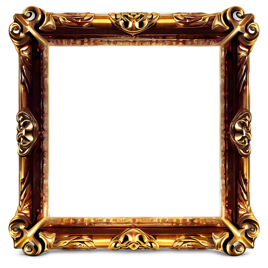 Golden Frame Outline Png 05252024 PNG