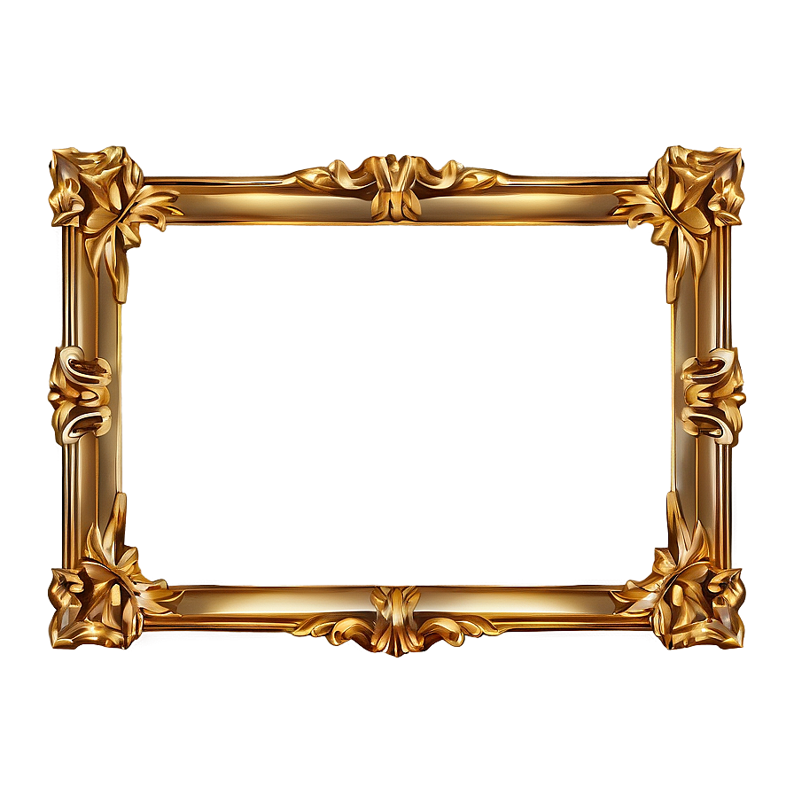 Golden Frame Outline Png 05252024 PNG