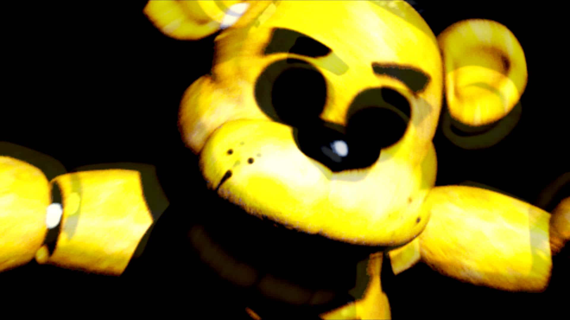 Mysterious Golden Freddy posing in the shadows Wallpaper
