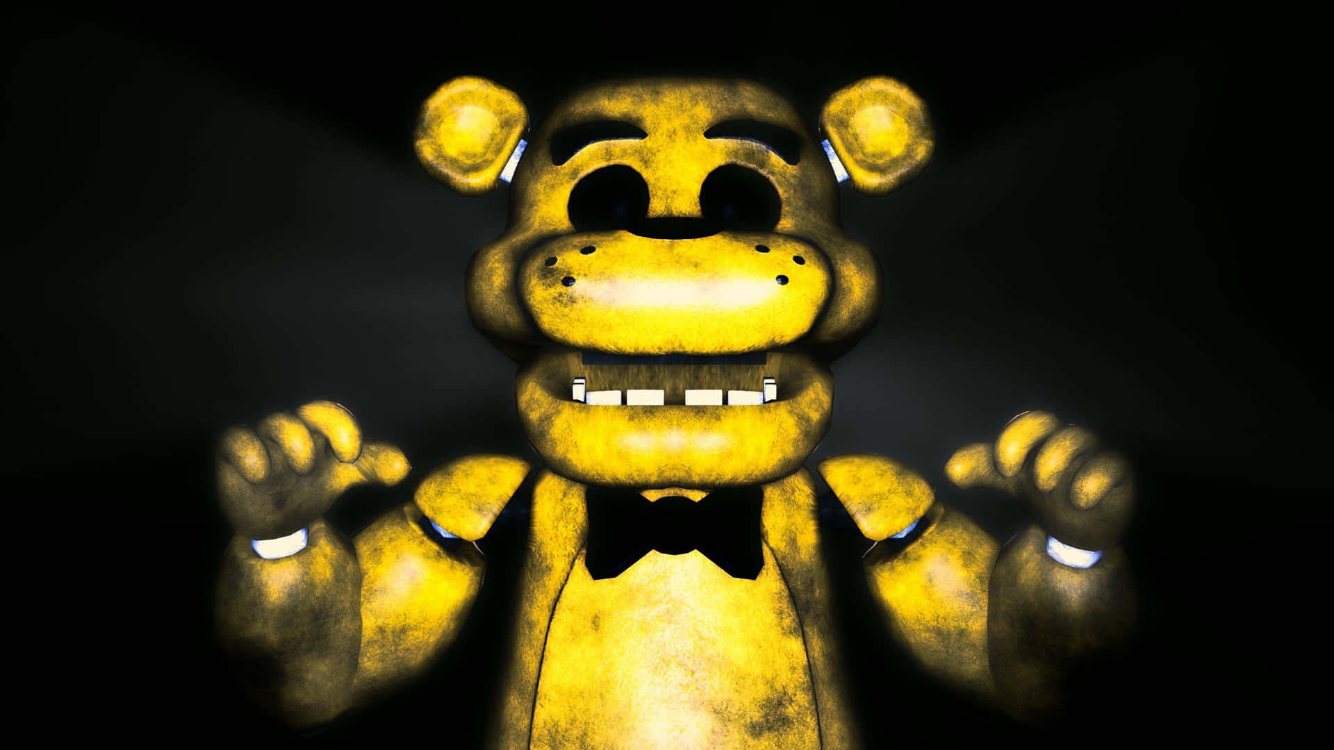 Mysterious Golden Freddy in the shadows Wallpaper