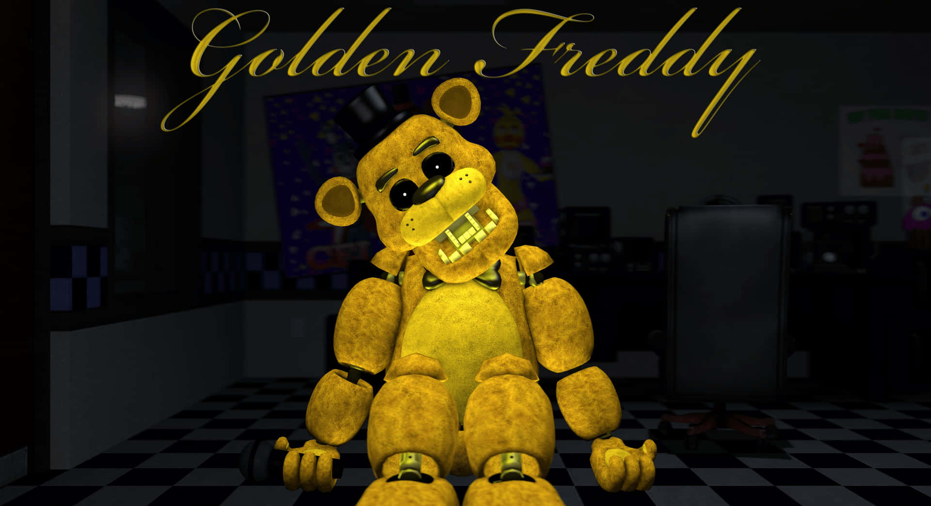 Mysterious Golden Freddy - Uncover the terror! Wallpaper