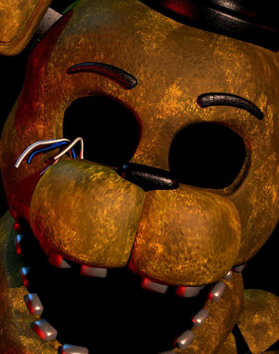 Download Intense and Frightening Gaze of Golden Freddy Wallpaper