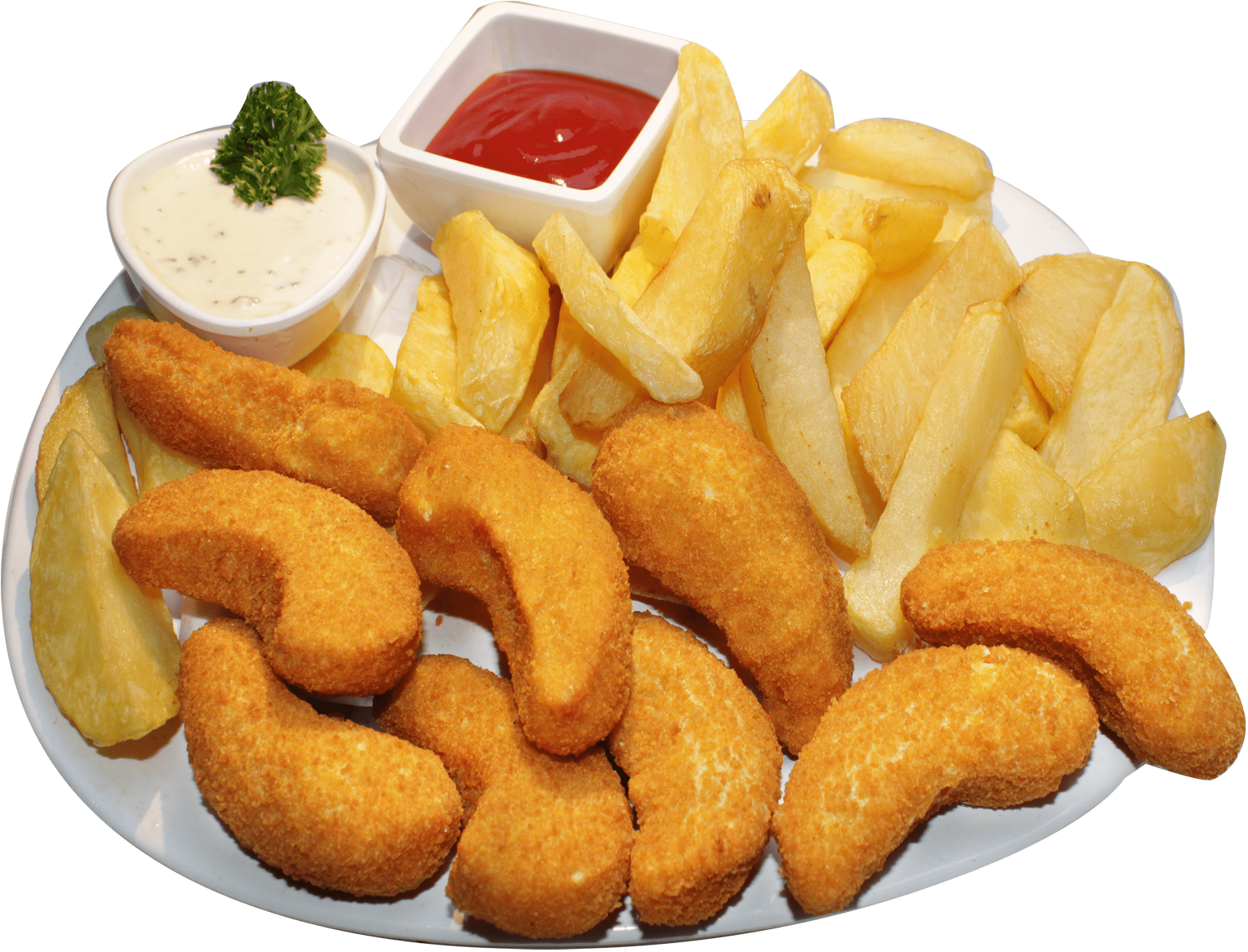 Golden Fried Fish Fillet With Chips PNG