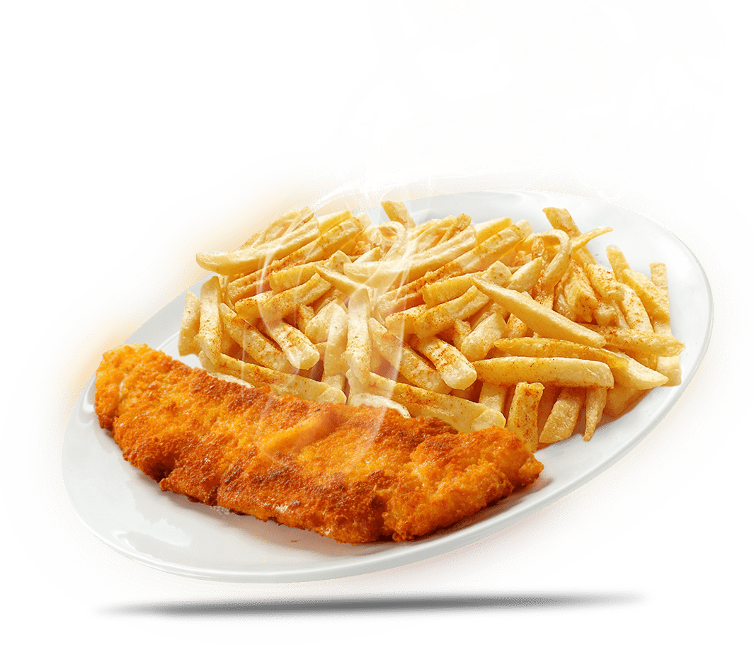 Golden Fried Fish With Fries PNG