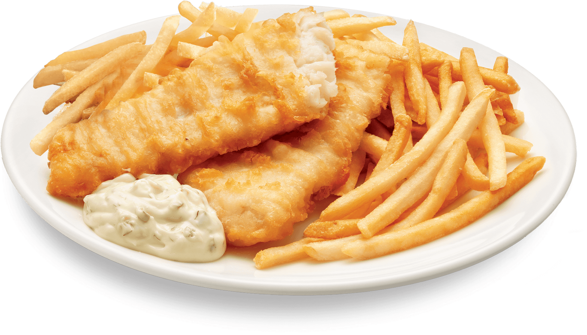 Golden Fried Fishand Chipswith Tartar Sauce PNG