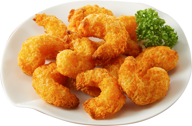 Golden Fried Shrimp Plate PNG